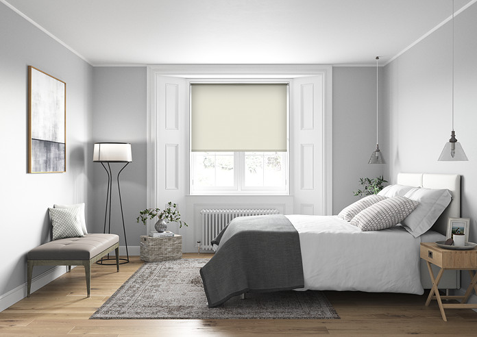 Palermo (Blackout), Cream - Motorised Roller Blind - Image 5